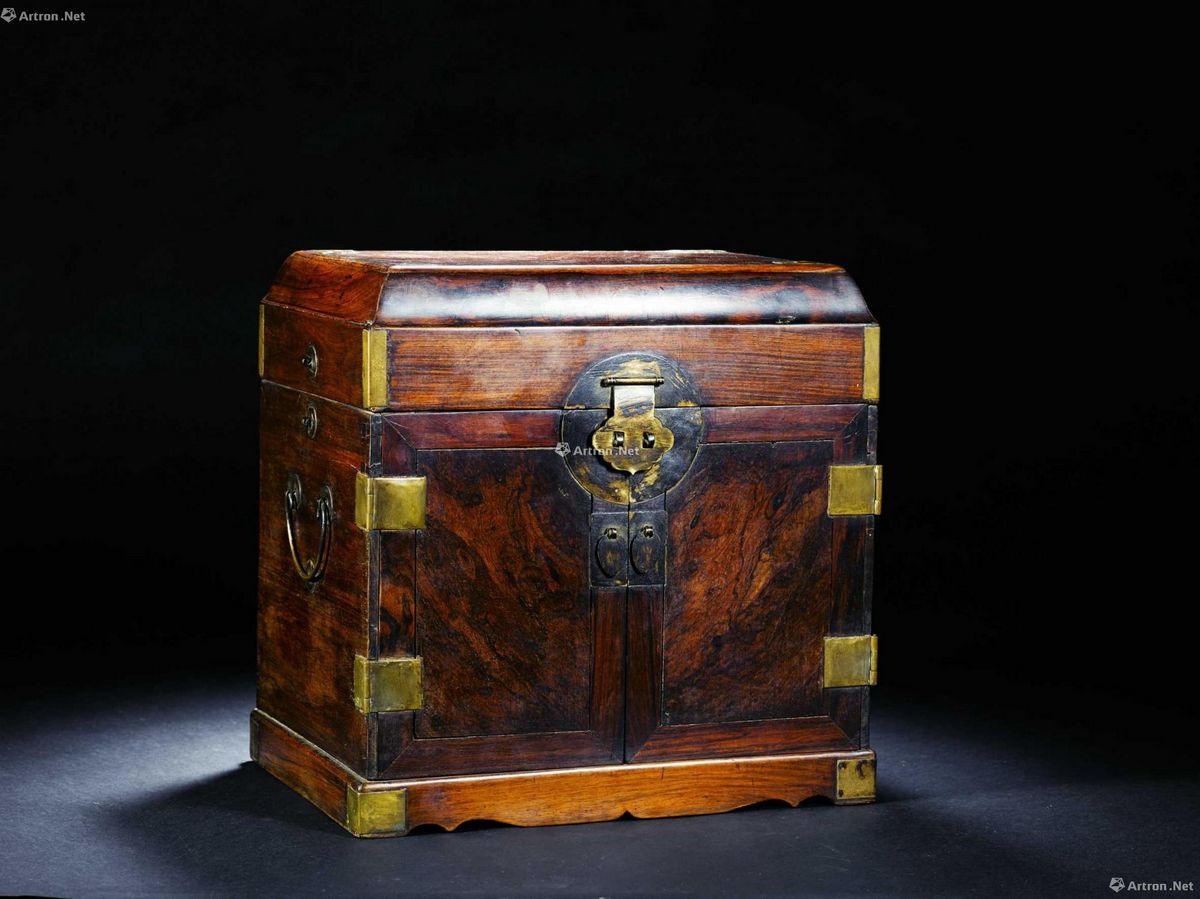 明末清初 黄花梨木官皮箱 34cm×25.8cm×34.5cm