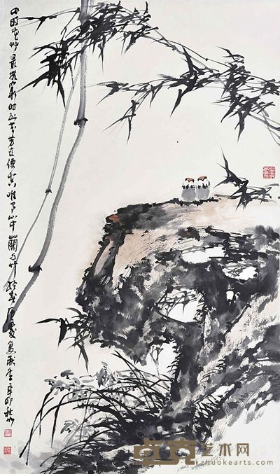 竹兰双清 97×57cm 约4.98平尺