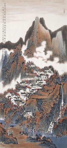 方俊 山水逸居图