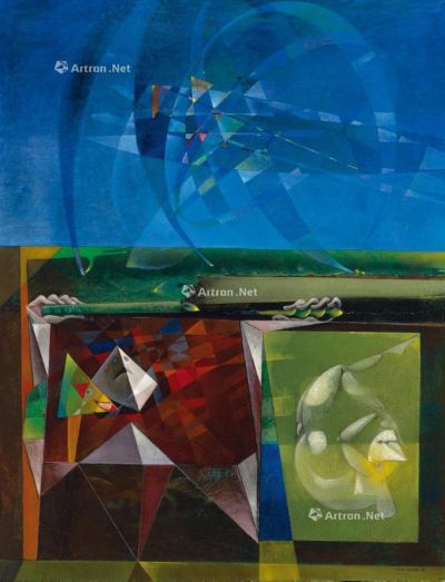 马克斯·恩斯特 1951年作 唐璜与福斯特罗尔 油彩 画布