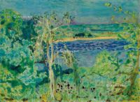 彼埃·波纳尔 1927年作 《维农地区塞纳河》（或《风中的河景》） 油彩 画布