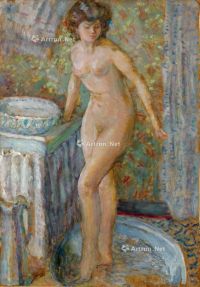 皮埃·波纳尔 约1908年作 浴室的裸女 油彩 画板