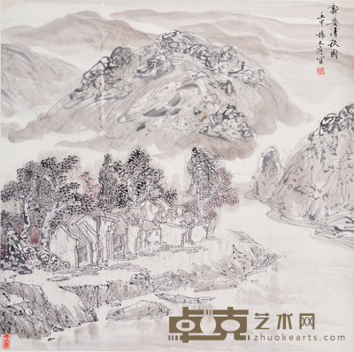 杨天序 新安清秋图 68×69cm