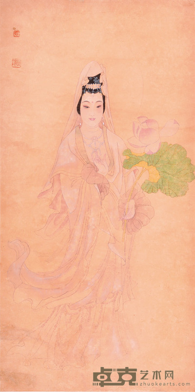王仁华 工笔人物 126×62cm