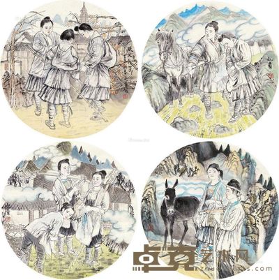 李也青 少女组图 46×46cm×4
