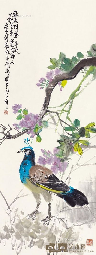 李剑晨 富贵锦鸡 123×46cm