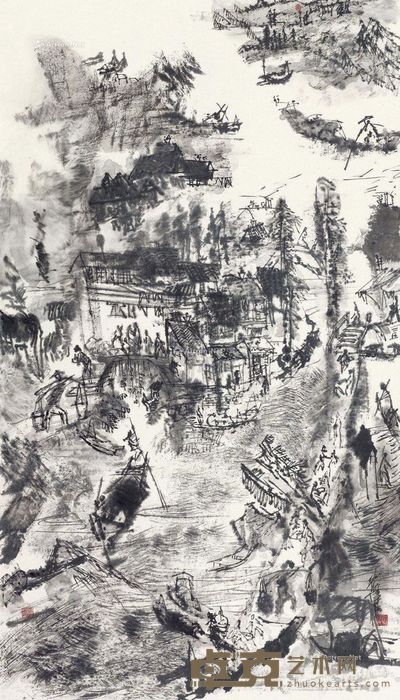 严健民 摇向天边 148×85cm