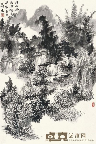 刘荣 山水 68×45cm
