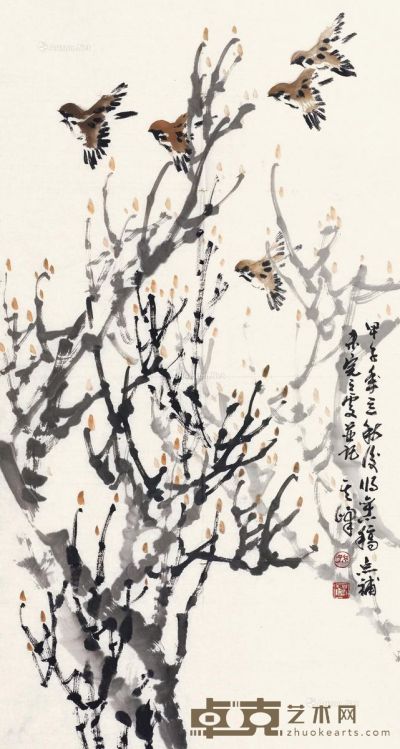 孙其峰 花鸟 88×48cm