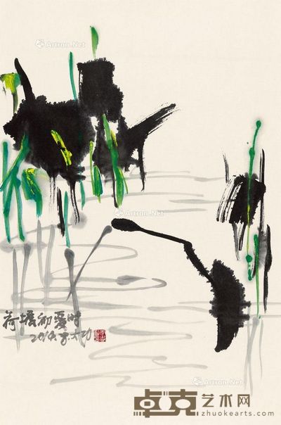 李学功 荷塘初夏时 68×45cm