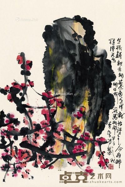 李学功 明日梅花万树开 68×45cm