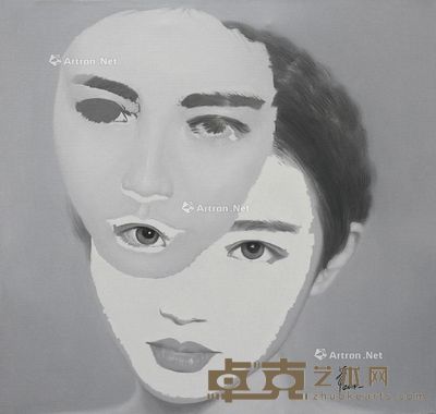 朱艾平 异面X 60×60cm