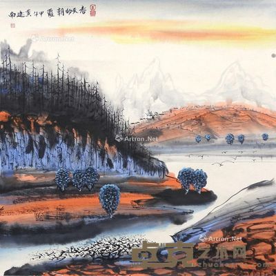 黄建南 春天的朝霞 69×69cm
