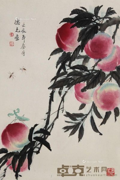 李德光 桃园情趣 35×51cm