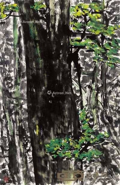 李学功 森林 68×45cm