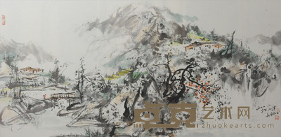吕效书 山水 136×68cm约8.3平尺