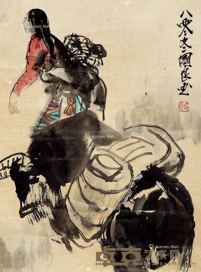 史国良 人物 54×40cm