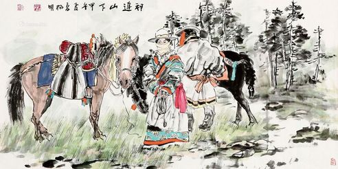 杨明 祁连山下