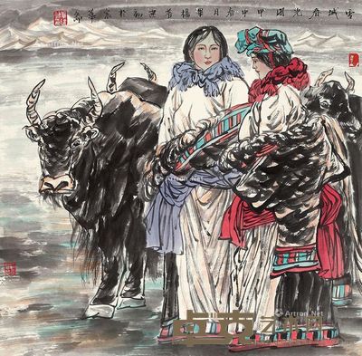 杜滋龄 人物 66×66cm