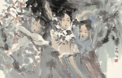 崔进 仕女图