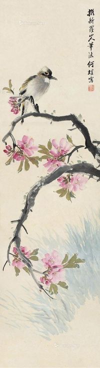 何煜 桃花小鸟