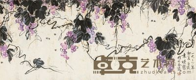 袁晓园 葡萄蜜蜂 81×196cm