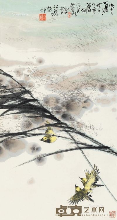 蔡大雄 江南芦潮 89×47cm