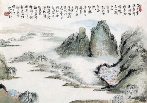沈剑知 山水