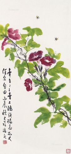 潘君诺 牵牛花图