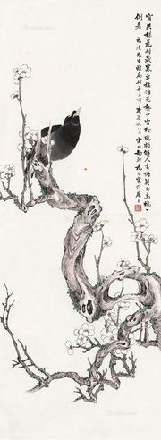 花元 梅香八哥图