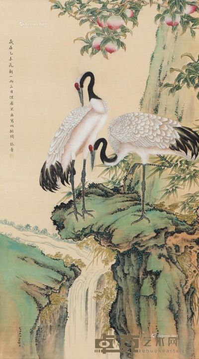 张晋 仙寿图 77.5×43cm