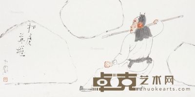 杜小同 打虎英雄 34×69.5cm