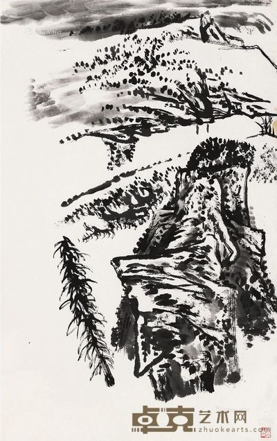唐云 山水 97×60.5cm