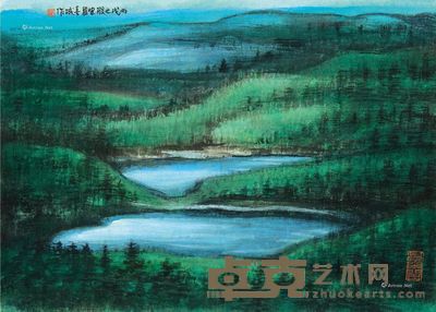陈佩秋 湖光春色 24×34cm