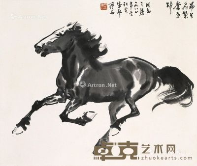 尹瘦石 神骏图 57.3×67.4cm