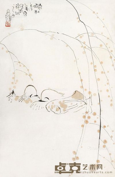 谭昌镕 听秋 45×68.5cm