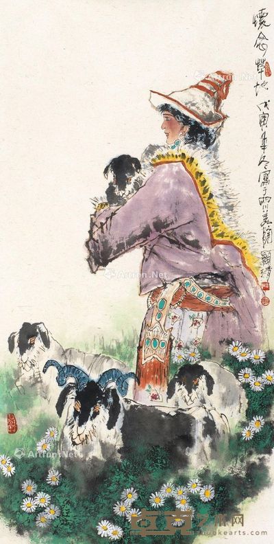 杜显清 怀念草地 70×138cm
