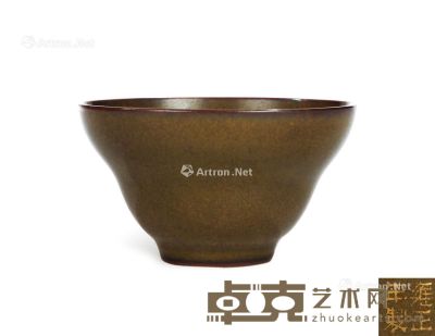 清雍正 茶叶沫釉束腰小杯 直径7.5cm