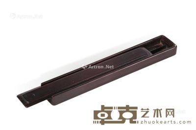 清中期 紫檀笔盒 长25cm；宽4.2cm