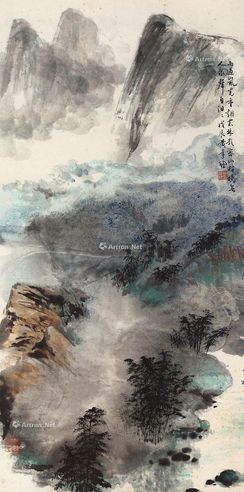 黄达聪 春山雨霁图