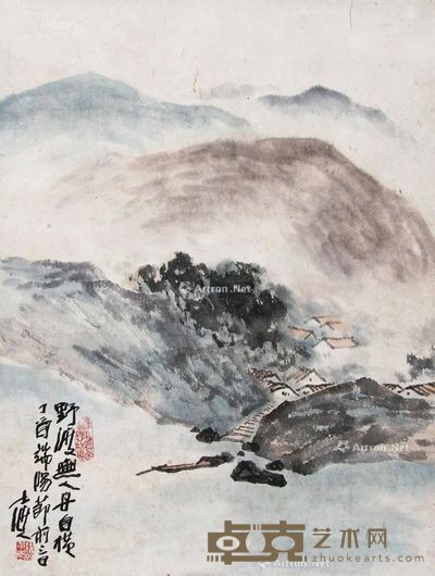 沈耀初 野渡无人舟自横 57×42cm