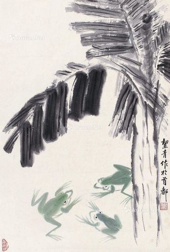 胡絜青 芭蕉青蛙