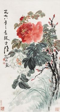 陆抑非 牡丹