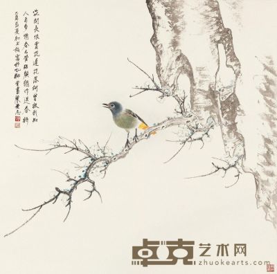 陈无忌 工笔花鸟 68×68cm