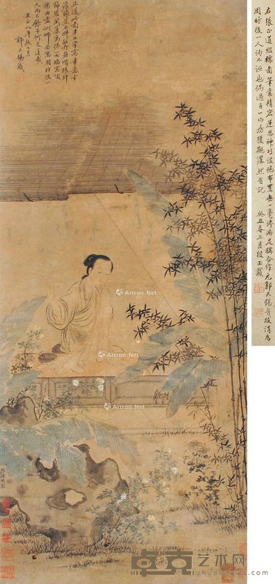 张择端 人物 102×43cm
