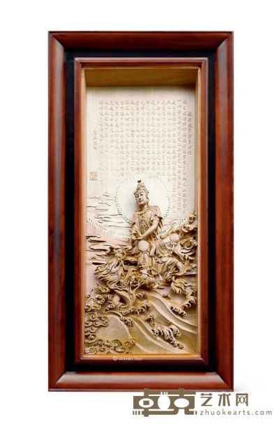 卢红霞《观音系列之龙王求法》 118×68×10cm