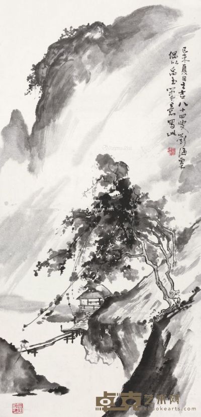 刘海粟 山水 121×57cm