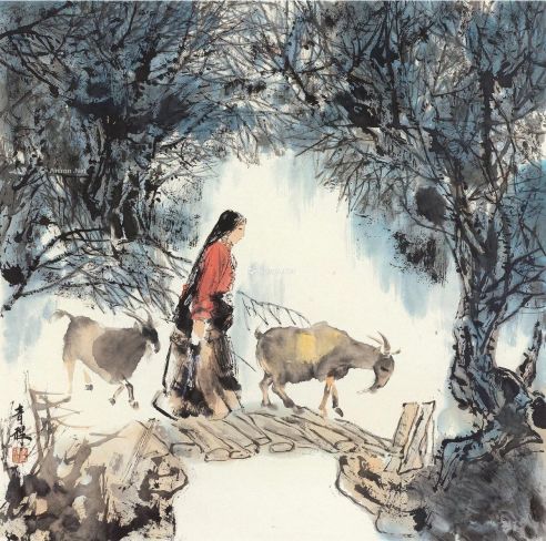 李青稞 藏女牧羊