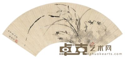 王韵香 兰石图 16.5×49cm