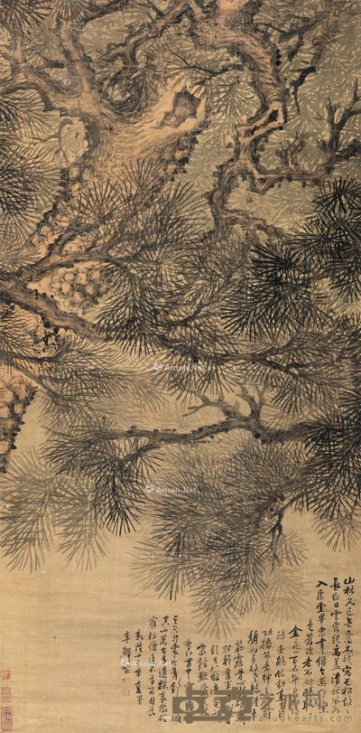 李鱓 松 114×56cm